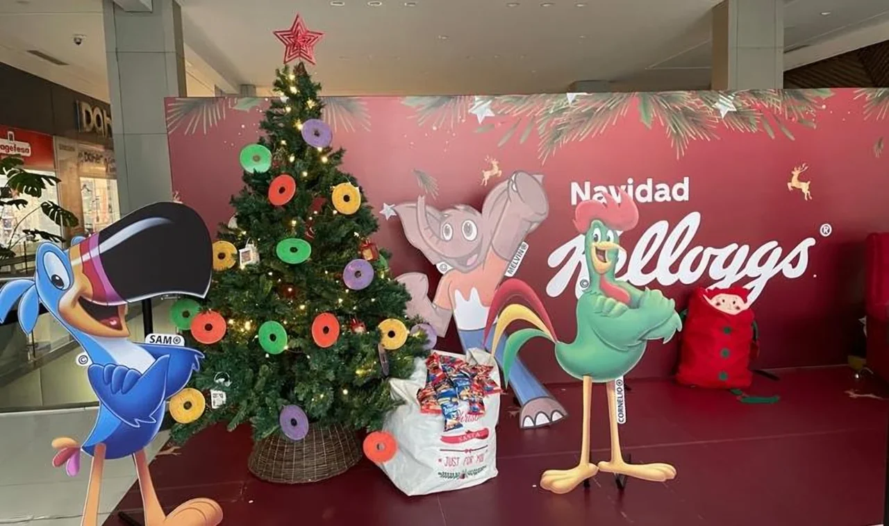 Activación BTL de Navidad de Kellogg's en un centro comercial